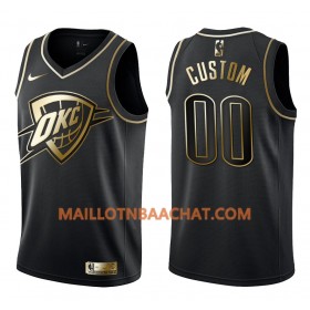 Maillot NBA Oklahoma City Thunder Personnalisable Nike Noir Golden Edition Swingman - Homme